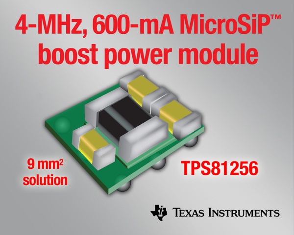 德州仪器为智能手机及平板电脑推出超小型升压电源模块